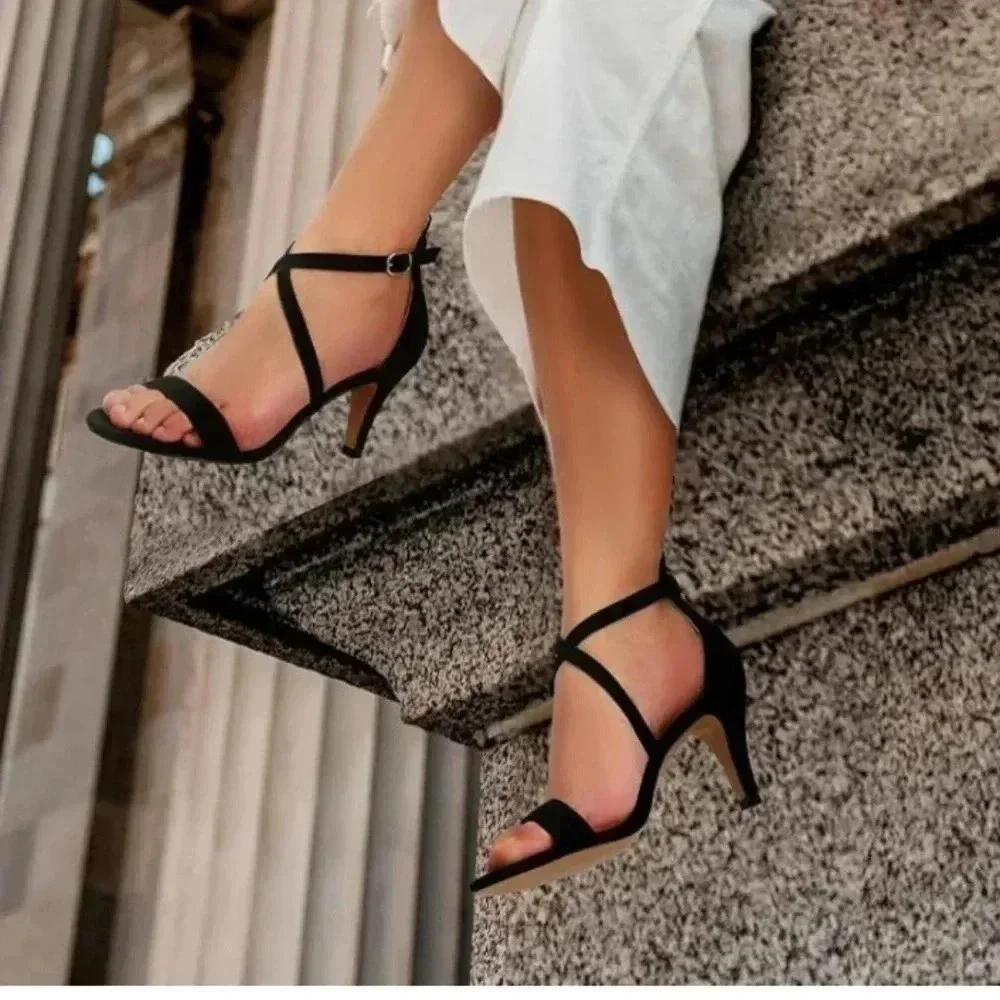 Black Strappy Heels